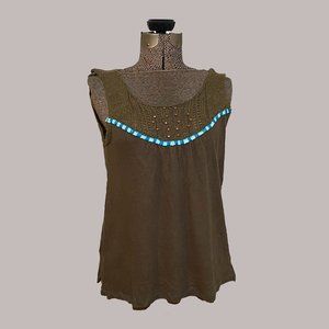 Meadow Rue •Crochet Beaded Top • Women's Size Small - Anthropologie